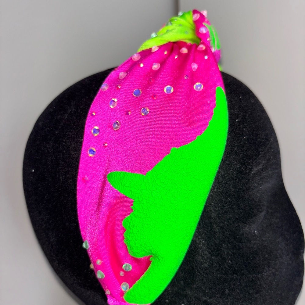 Custom made top knot headband